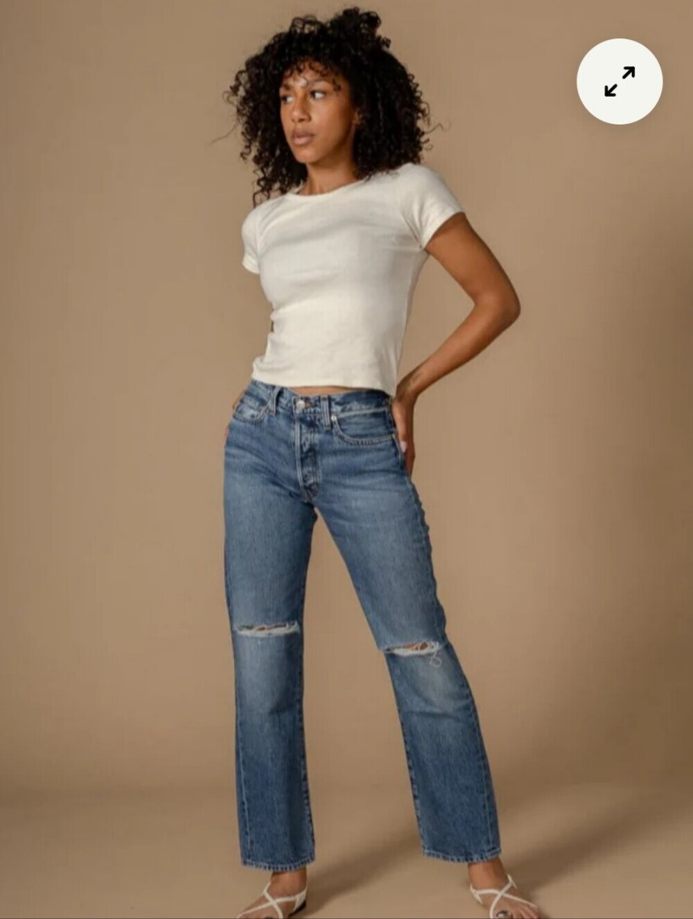 Edwin Sawyer Boyfriend Straight Leg Jeans Medium Wash Size 25